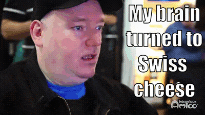 Man With My Brain Turned To Swiss Cheese GIF