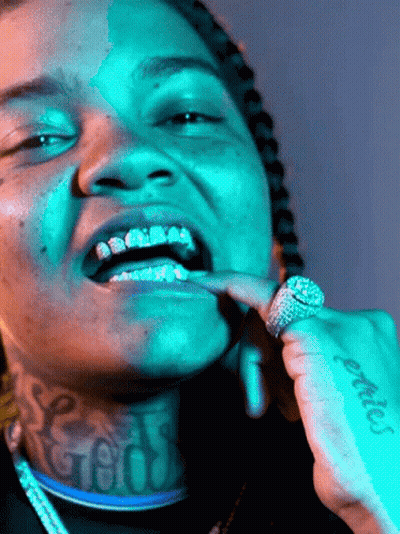Man With Neck Tattoo Saying God GIF