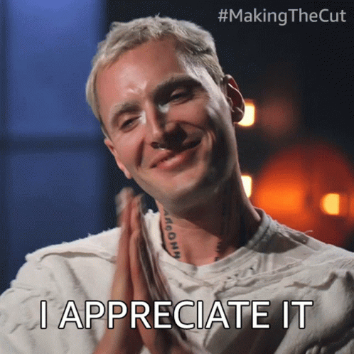 Man With Neck Tattoo Smiling I Appreciate It GIF