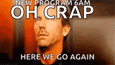 Man With New Program 6Am Text GIF