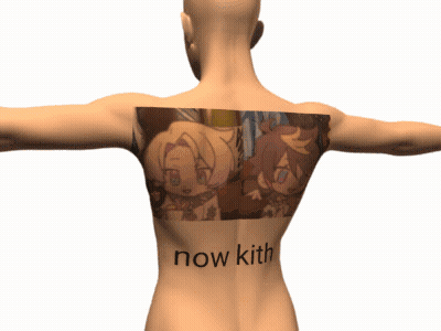 Man With Now Kith Back Tattoo GIF
