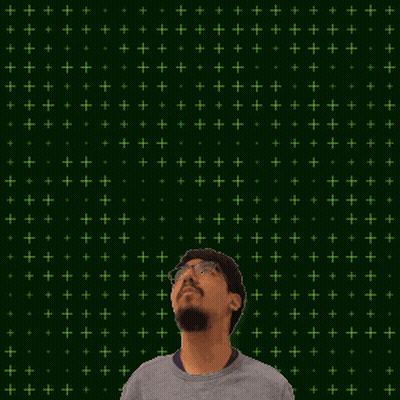Man With Numbers 20 And 4 On Green Background GIF