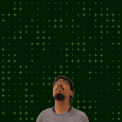 Man With Numbers 3 And 10 On Green Background GIF
