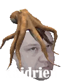Man With Octopus On Head And Xaidrien Sticker