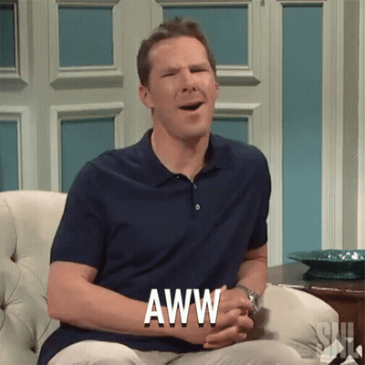 Man With Open Mouth And Aww On Chest GIF