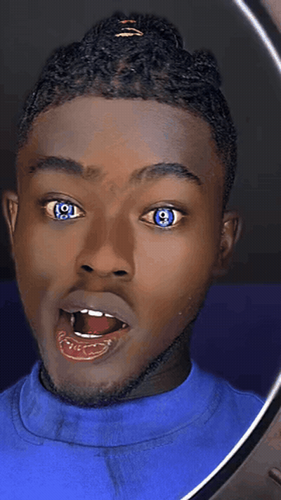 Man With Open Mouth And Blue Eyes GIF