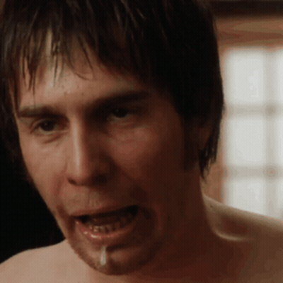Man With Open Mouth And Saliva GIF