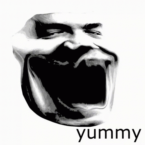 Man With Open Mouth And Yummy GIF
