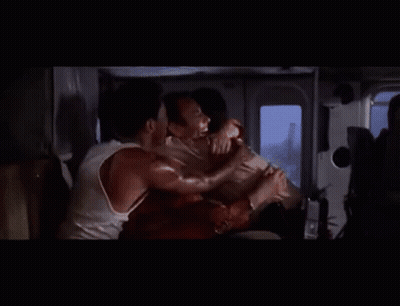 Man With Open Mouth Talking To Man In Car GIF