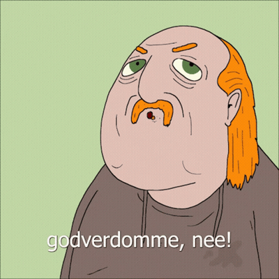 Man With Orange Beard Saying Godverdomme Nee GIF