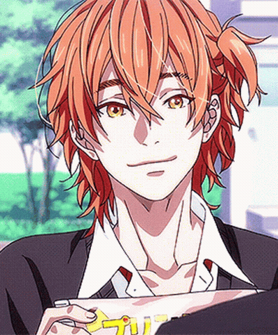Man With Orange Hair Holding Paper GIF