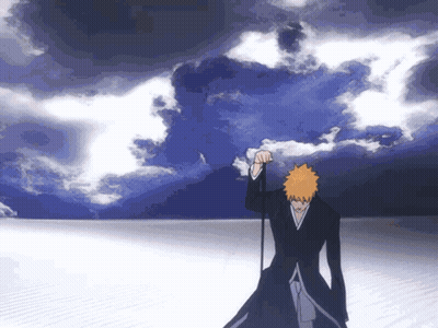 Man With Orange Hair Standing In Front Of Cloudy Blue Sky GIF