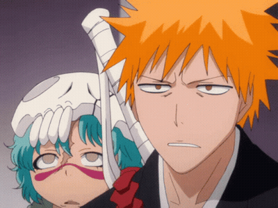 Man With Orange Hair Standing Next To Girl With Skull On Head GIF
