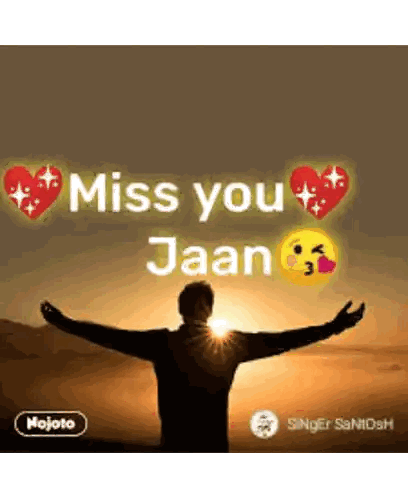 Man With Outstretched Arms Miss You Jaan Sticker