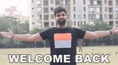 Man With Outstretched Arms Welcome Back GIF