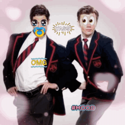 Man With Pacifier Next To Suited Man GIF