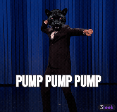 Man With Panther on Head Saying Pump Pump Pump