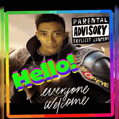 Man With Parental Advisory Sign GIF