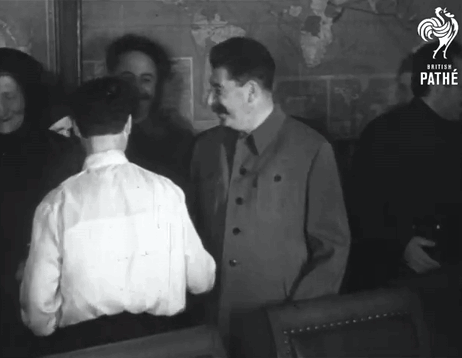 Man With Pathe Logo GIF