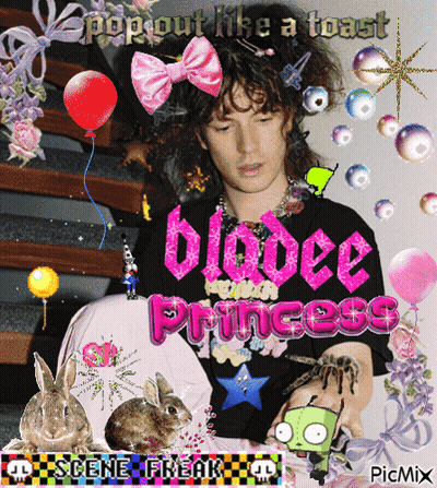 Man With Pink Bow Pop Out Like A Toast GIF