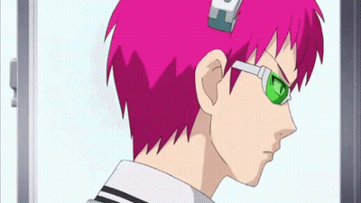 Man With Pink Hair And Green Glasses GIF