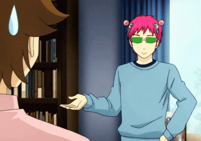 Man With Pink Hair And Green Sunglasses Beside Another Man GIF