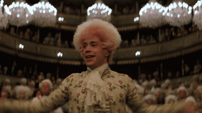 Man With Pink Hair Dancing In Theatre GIF