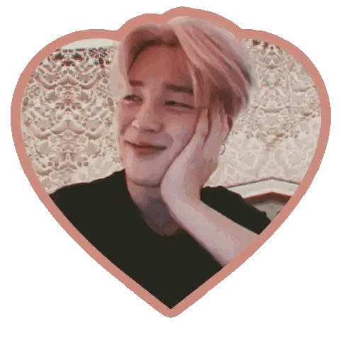 Man With Pink Hair In Heart Shape Sticker