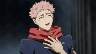 Man With Pink Hair Making Funny Face Hand On Chest GIF