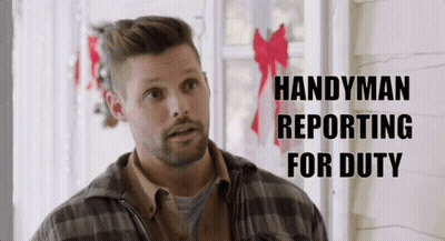 Man With Pink Hair Next To Woman In School Uniform GIF