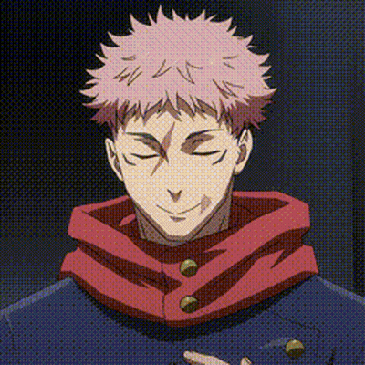Man With Pink Hair Smiling Eyes Closed Red Hooded Jacket GIF