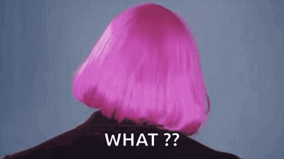 Man With Pink Wig And Bow Tie Asking What GIF