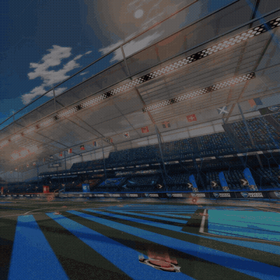 Man With Pipe In Front Of Rocket League Stadium GIF