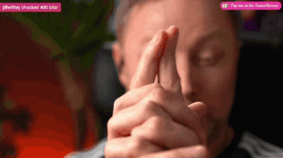 Man With Popup Saying Jillwthej Chucked 400 Bits GIF