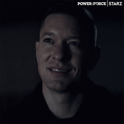 Man With Power Force Starz Text GIF
