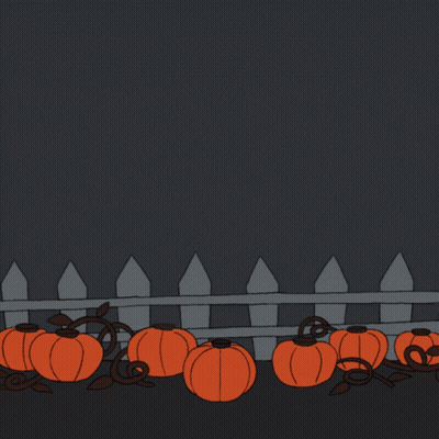 Man With Pumpkin On Head Jumping Over Fence GIF