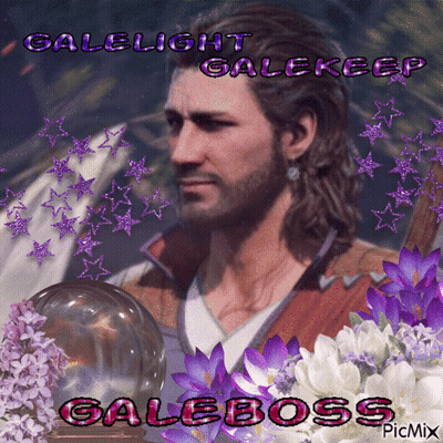 Man With Purple Flowers Galeboss GIF