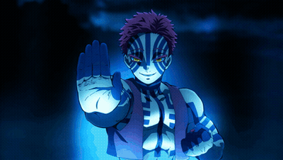 Man With Purple Hair And Blue Stripes GIF