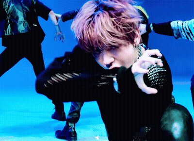 Man With Purple Hair Dancing GIF