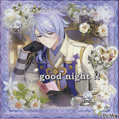 Man With Purple Hair Saying Good Night GIF