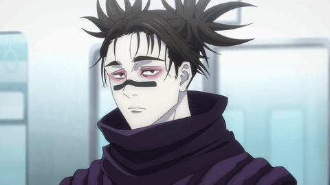 Man With Purple Scarf And Black Line GIF