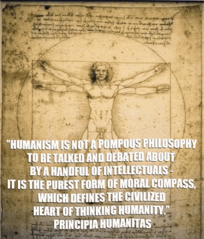 Man With Quote From Principia Humanitas GIF