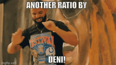 Man With Ratio By Deni Written On Face GIF
