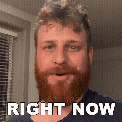 Man With Red Beard Saying Right Now GIF