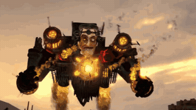 Man With Red Eye Light Holding Device GIF