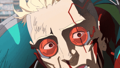 Man With Red Eyes And Blood On Face GIF