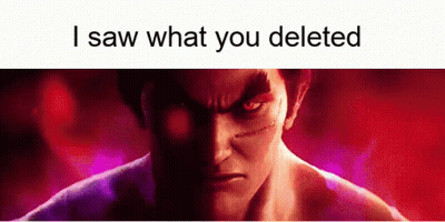 Man With Red Eyes I Saw What You Deleted GIF