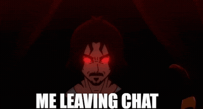 Man With Red Eyes Leaving Chat GIF