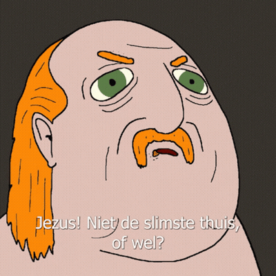 Man With Red Hair And Green Eyes Says Jezus GIF