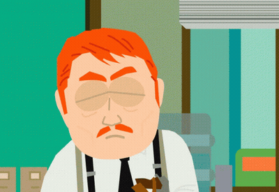 Man With Red Hair And Mustache In Suspenders GIF